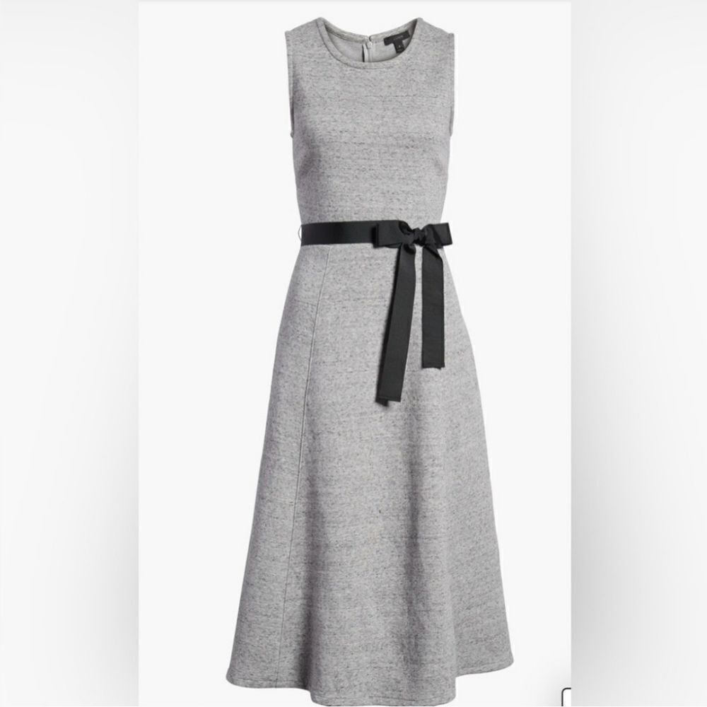 J. CREW‎ Gray A-Line Midi Sleeveless High Neck Dress - Size 6